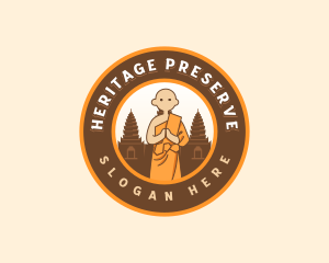 Monk Buddhist Temple logo design