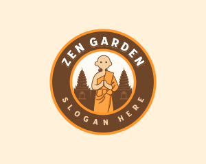 Buddhist - Monk Buddhist Temple logo design