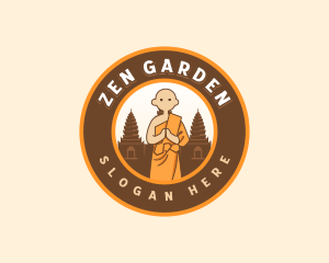 Monk Buddhist Temple logo design