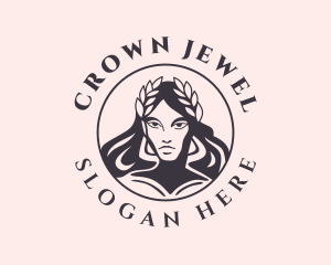 Queen Lady Headpiece logo design