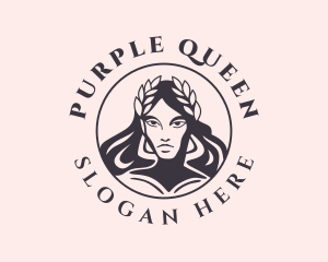 Queen Lady Headpiece logo design