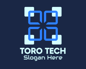 Blue Digital Tech logo design