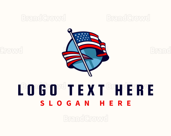 Patriotic Country Flag Logo