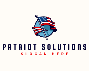 Patriotic Country Flag logo design