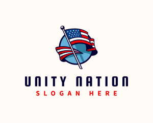 Patriotic Country Flag logo design