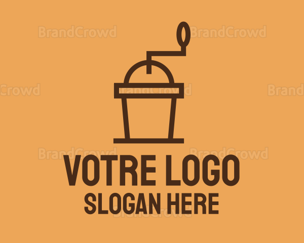 Minimalist Coffee Grinder Logo