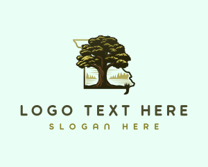 Map - Missouri Oak Tree logo design