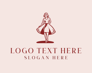 Runway - Stylish Fashion Gown logo design
