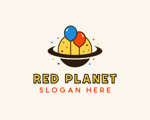 Planet Balloon Party logo design