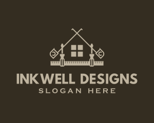 House - House Construction Tools logo design