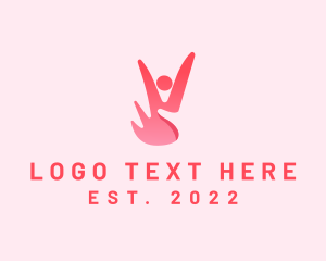 Pink - Hand Peace Charity logo design