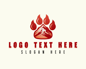 Wolf - Wild Bear Paw logo design