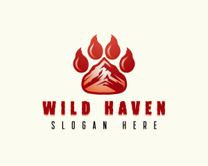 Wild Bear Paw logo design