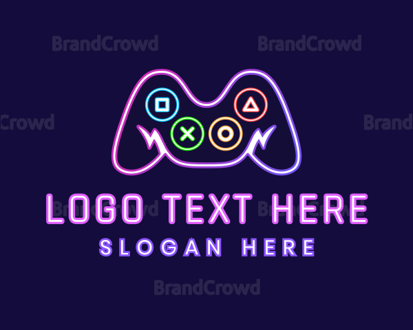 Neon Game Console Logo