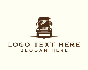 Flatbed - Logistics Delivery Truck logo design