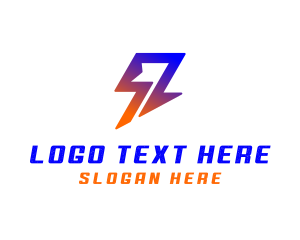 Lightning Bolt - Flag Bolt Electric logo design