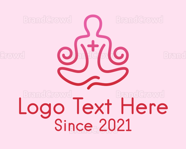 Yoga Meditation Wellness Logo