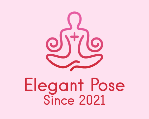 Pose - Yoga Meditation Wellness logo design