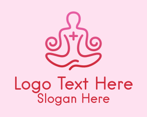 Yoga Meditation Wellness Logo