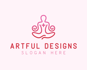 Yoga Meditation Wellness logo design