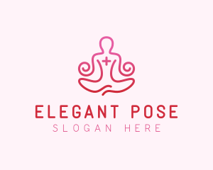 Pose - Yoga Meditation Wellness logo design