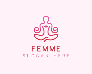 Yoga Meditation Wellness logo design