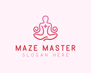 Yoga Meditation Wellness logo design