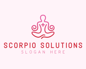 Yoga Meditation Wellness logo design