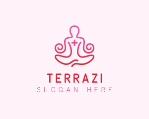 Yoga Meditation Wellness logo design