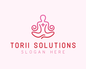 Yoga Meditation Wellness logo design