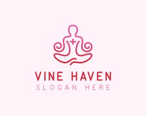 Yoga Meditation Wellness logo design