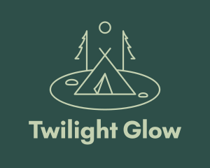 Twilight - Minimalist Night Tent logo design