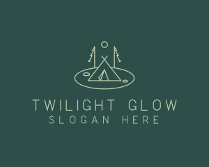 Minimalist Night Tent logo design