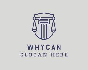 Legal Advice - Blue Column Scale logo design