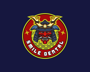 Demon Samurai Mask Logo