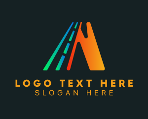 Logistics - Highway Road Letter N logo design