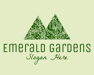 Green Forest Mountain logo design