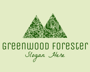 Green Forest Mountain logo design