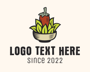 Condiments - Natural Chili Pepper Bowl logo design