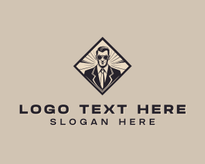 Suit - Formal Suit Gentleman logo design