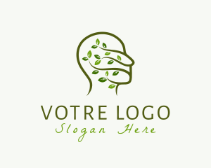 Psychology - Nature Human Leaves logo design