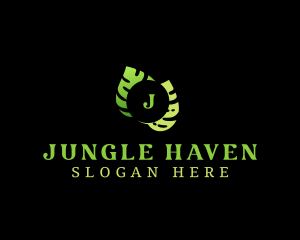 Tropical Jungle Leaves logo design
