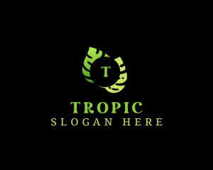 Tropical Jungle Leaves logo design