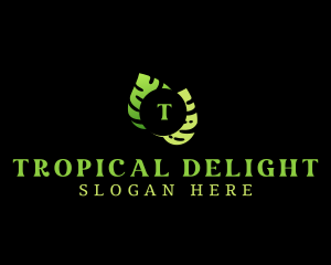 Tropical Jungle Leaves logo design