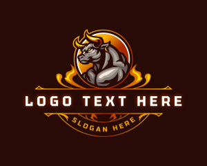 Mythology - Minotaur Bull Horn logo design
