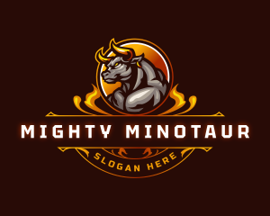 Minotaur Bull Horn logo design