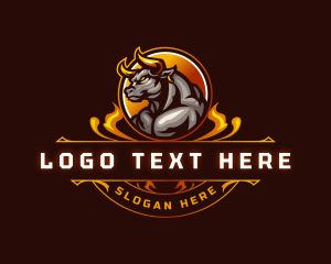 Bull - Minotaur Bull Horn logo design