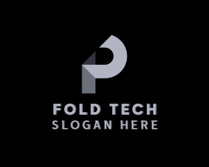 Fold - Paper Fold Geometric Letter P logo design