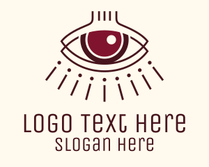 Optometrist - Red Tribal Aesthetic Eye logo design