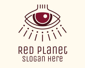 Red Tribal Aesthetic Eye logo design